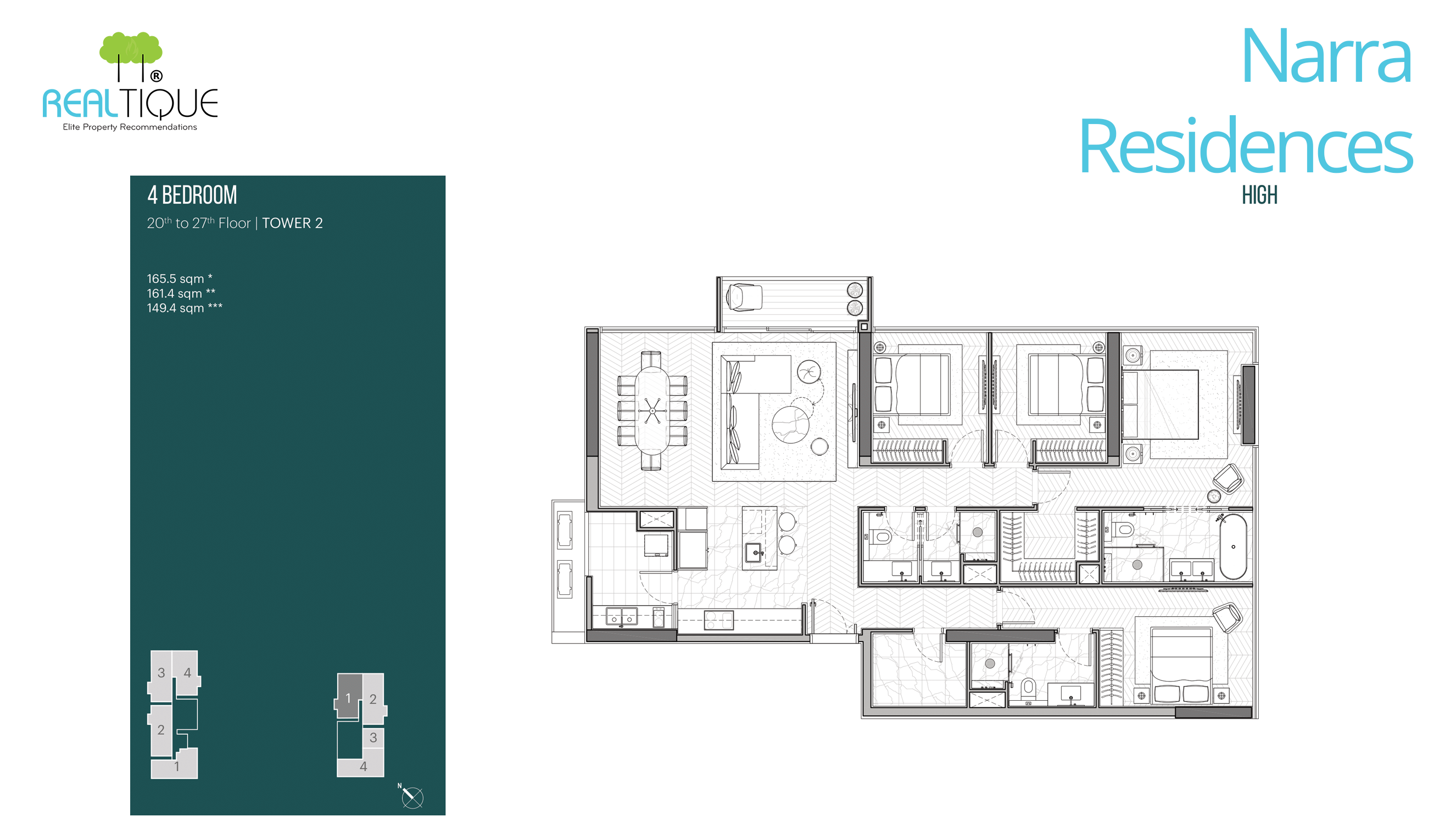 4 Bedroom Layout of Narra Residences (MU8)