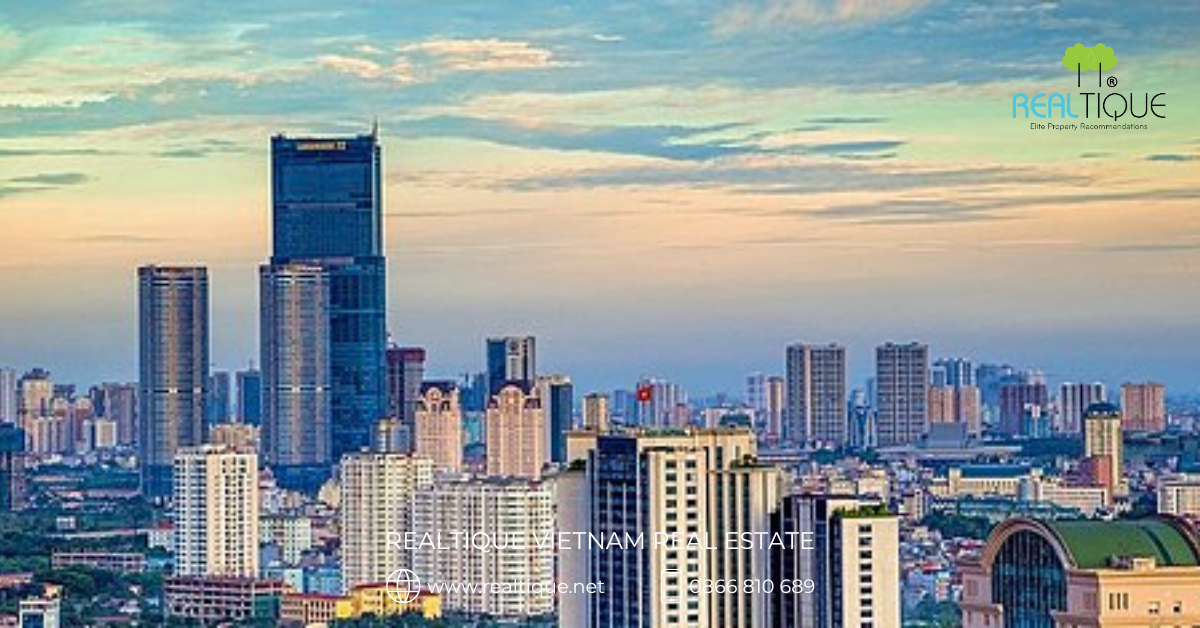 The southwestern skyline of Hanoi
