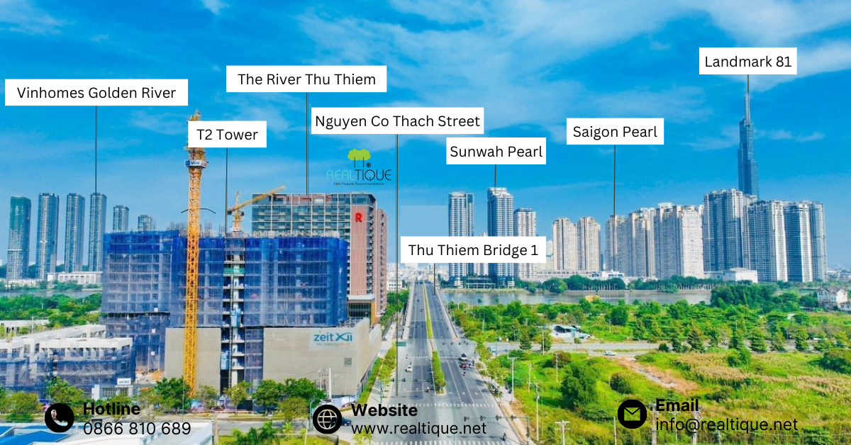 Overview of the Thu Thiem Zeit River location