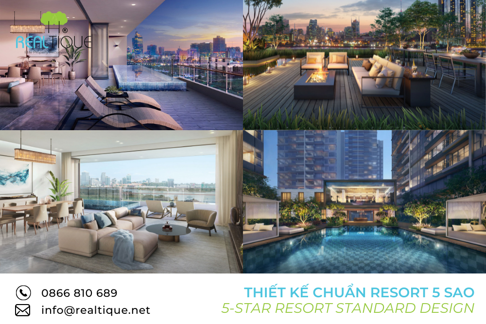 Luxury design standard 5-star resort of The River Thu Thiem