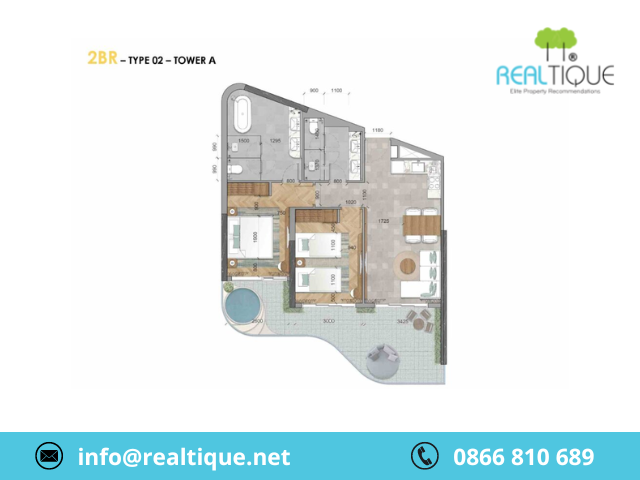 Layout 2BR - 02 tower A
