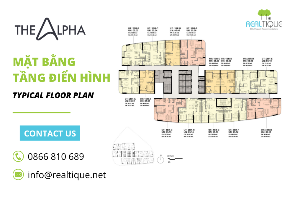 Typical floor plan of The Alpha Residence building