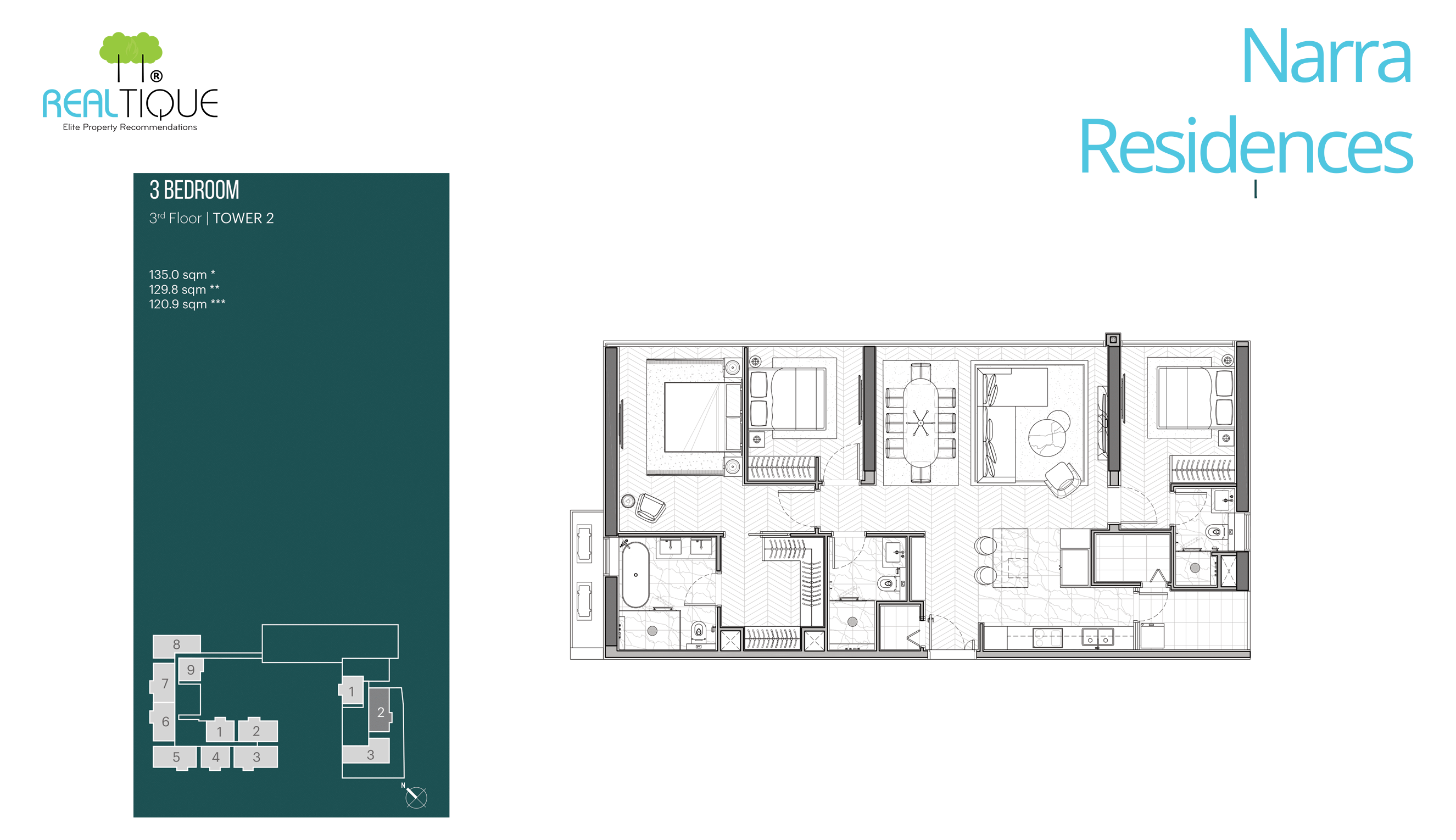 3 Bedroom Layout of Narra Residences (MU8)