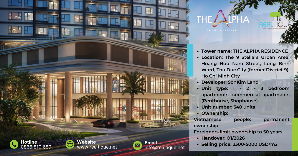 Information about The Alpha Residence project, The 9 Stellars
